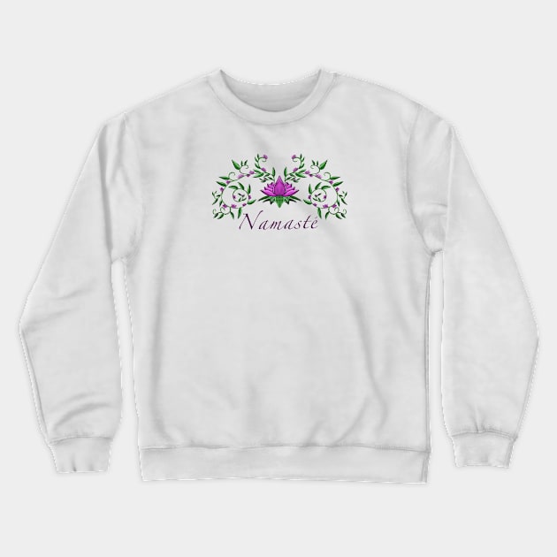 Namaste Lotus Crewneck Sweatshirt by TonyaRoach143